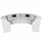 Linea Italia Curved Reception Desk 4 Units, Clear Panel, 142 inW x 107 inD, White ZUS318 - alternate 6